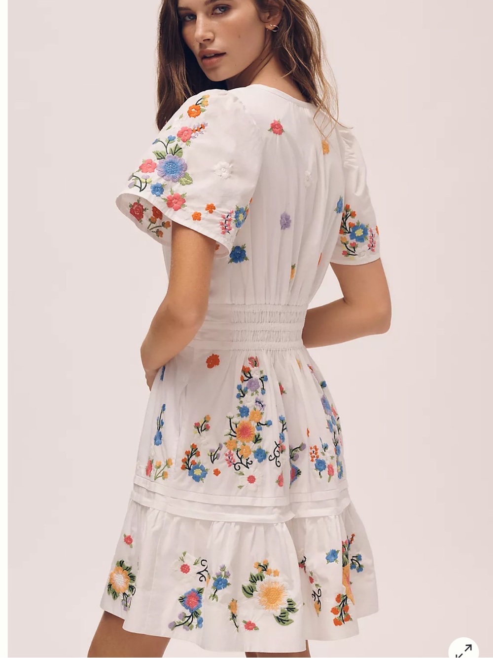 Somerset Embroidered Mini Dress Anthropologie